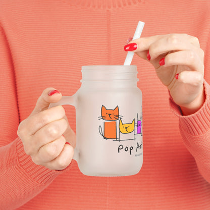 Pop Art Purrs Mason Jar