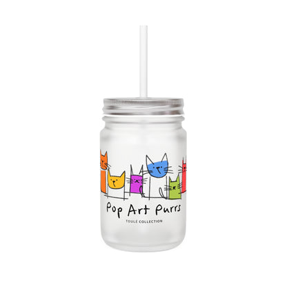 Pop Art Purrs Mason Jar